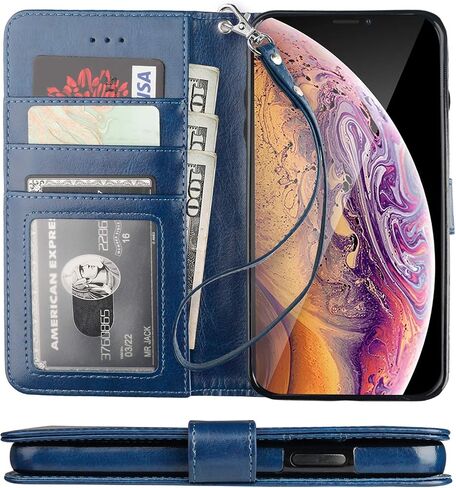 Bocasal iPhone SE (2022)/SE (2020)/8/7 Wallet Case with Card Holder PU Leather Kickstand Shockproof Protective Wrist Strap Flip Cover for iPhone SE3/SE2/8/7 4.7" (Brown) in Saudi Arabia
