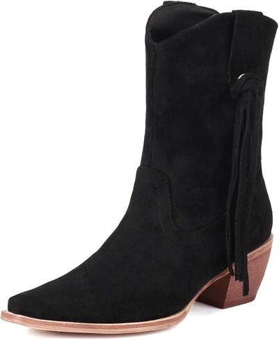 Scaoruki Women Fashion Cowgirl Ankle Boots in Kuwait