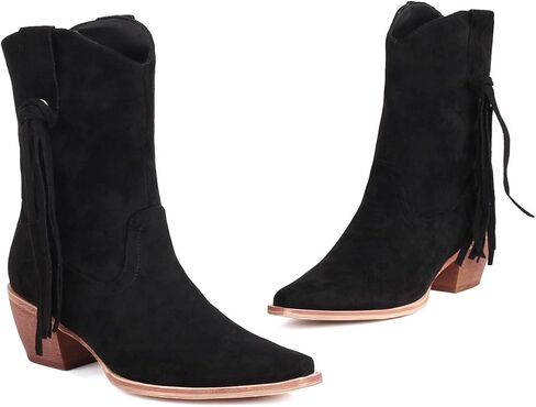 Scaoruki Women Fashion Cowgirl Ankle Boots in Kuwait