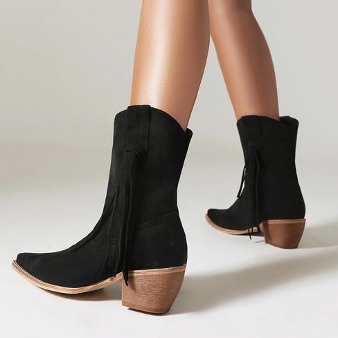 Scaoruki Women Fashion Cowgirl Ankle Boots in Kuwait