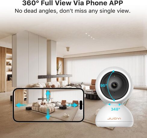 4MP Indoor Security Camera with 2.4/5 GHz WiFi, Pan Tilt Camera for Baby & Pet, 360° Home Security with App, Motion Detection & Tracking, Night Vision, 2-Way Audio, Privacy Mode (White) in Saudi Arabia