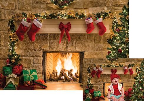 خلفية الموقد 7x5ft عيد ميلاد سعيد الموقد الأسرة الطرف زينة الصورة الخلفيات عيد الميلاد عشية عيد الميلاد حفلة راية صورة خلفية 048 in Kuwait