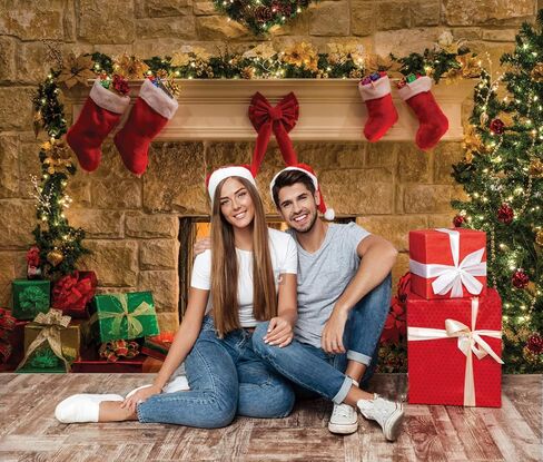 خلفية الموقد 7x5ft عيد ميلاد سعيد الموقد الأسرة الطرف زينة الصورة الخلفيات عيد الميلاد عشية عيد الميلاد حفلة راية صورة خلفية 048 in Kuwait