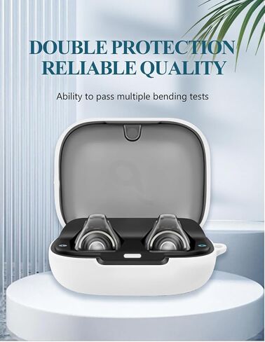 for Soundcore by Anker C30i Case Cover, Soft Silicone Protective Portable Scratch Shock Resistant Compatible with Anker Soundcore C30i Hard Shell with Cleaner Kit & Carabiner & Lanyard,Black in Saudi Arabia