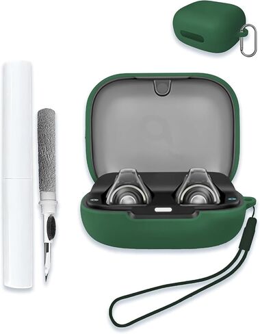 for Soundcore by Anker C30i Case Cover, Soft Silicone Protective Portable Scratch Shock Resistant Compatible with Anker Soundcore C30i Hard Shell with Cleaner Kit & Carabiner & Lanyard,Black in Saudi Arabia