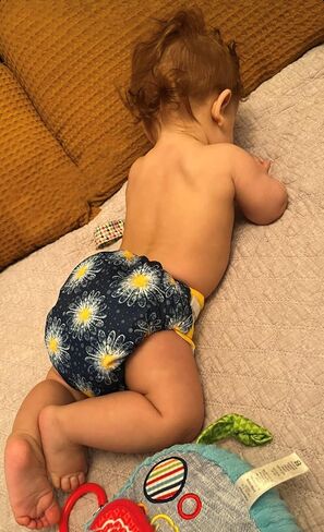KaWaii Baby One Size HD3 Pocket Cloth Diapers, Best Daycare Nappies, Washable, Reusable, Leakfree, Unisex, Pack of 12 Diapers in Saudi Arabia