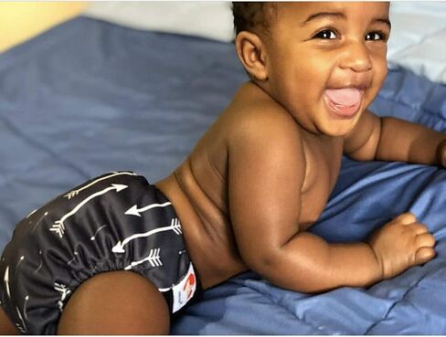 KaWaii Baby One Size HD3 Pocket Cloth Diapers, Best Daycare Nappies, Washable, Reusable, Leakfree, Unisex, Pack of 12 Diapers in Saudi Arabia