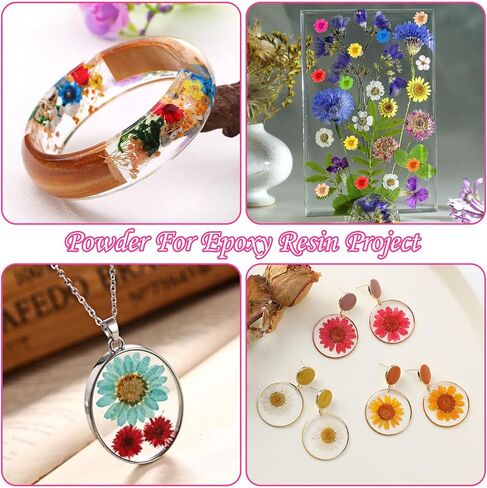 420Pcs Dried Flower for Crafts, Mini Dried Flowers for Resin, Tiny Natural Real Dried Pressed Flowers Bulk for DIY Jewelry Earrings Epoxy Molds, Candles Soap Making in Kuwait