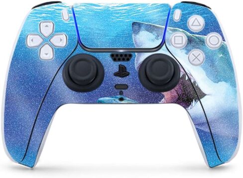 MightySkins Glossy Glitter Gaming Skin for PS5 / Playstation 5 Controller - Ocean Friends | Durable High-Gloss Glitter Finish | Easy to Apply and Change Style | Made in The USA in Saudi Arabia
