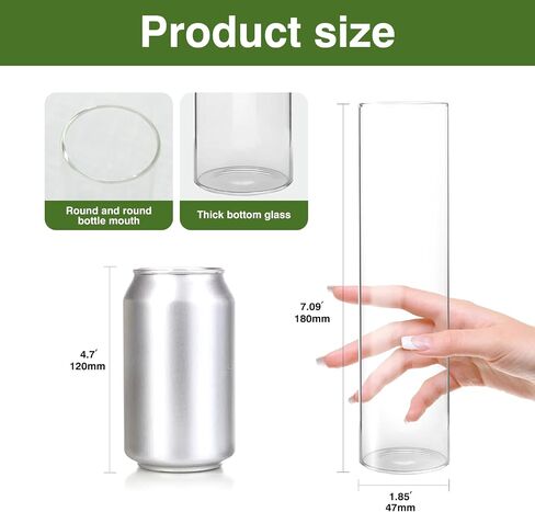 Clear Glass Bud Vase Set of 12 Pcs, Small Glass Vases in Bulk Mini Glass Vintage Vases for Centerpiece Rustic Wedding Table Decoration in Saudi Arabia