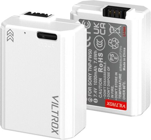 VILTROX 2 Pack EN-EL15C Replacement Batteries 2400mAh USB-C Fast Charging Rechargeable Camera Battery Compatible with Nikon Zf,Z5,Z6,Z6II,Z7,Z8,D500,D600,D610,D750,D780,D800/E,D810/A,D850,D7000,1 V1 in Saudi Arabia