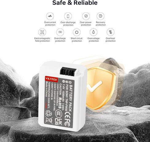 VILTROX 2 Pack EN-EL15C Replacement Batteries 2400mAh USB-C Fast Charging Rechargeable Camera Battery Compatible with Nikon Zf,Z5,Z6,Z6II,Z7,Z8,D500,D600,D610,D750,D780,D800/E,D810/A,D850,D7000,1 V1 in Saudi Arabia