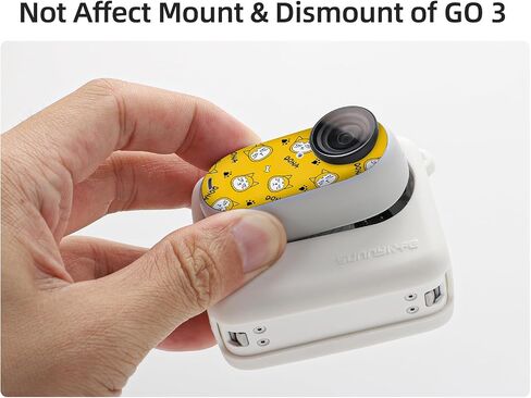 غطاء حماية من السيليكون BTG مع مجموعة ملصقات لأجزاء ملحقات Insta360 Go 3 (أبيض) in Saudi Arabia