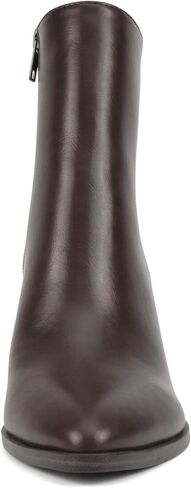 Soda “Mover" ~ Women Pointed Toe Two-Tone Medium Heel Ankle Boot with Side Zipper in Saudi Arabia