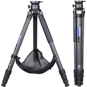 ARTCISE Compact Carbon Camera Tripod with Leveling Base Tripod Head 32.5mm Max Leg Tube Stable Lightweight Carbon Fiber Travel Stand with Stone Bag Max Load (Tripod:25kg,Leveling Base:10kg) in Kuwait