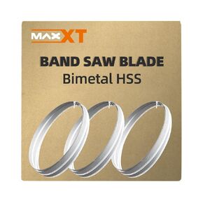 44-7/8 Inch Bandsaw Blades 10/14 TPI, Bi-Metal HSS,44-7/8" x 1/2" x .020" 10/14 TPI, Replacement Band Saw Blades for All 5 Inch Bandsaw, 3-Pack （OBSB501014）