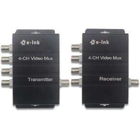 4 Channel Video Multiplexer - 4Ch CCTV Video Multiplexer Over 1 Coaxial Cable for Standard Analog Cameras