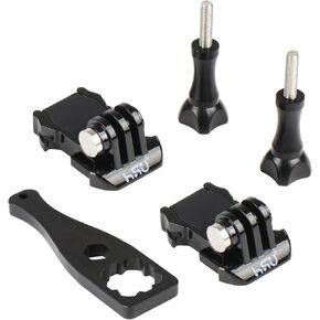 HSU Quick Release Buckle Clip Basic Base Mount（Rubber Locking Plug）, Long Thumb Screw Accessory Kit for GoPro Hero 13 12 11 10 9 8 7 6 5 AKASO Campark and Other Action Cameras