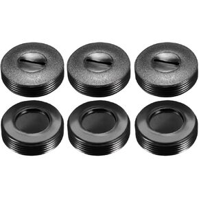 uxcell Carbon Brush Holder Caps 22mm O.D. 11.5mm I.D. 6mm Thickness Motor Brush Cover Plastic Fitting Thread Black 6pcs