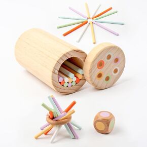 YHZAN Kids Wooden Toys - Montessori Toy Wooden Sticker Set for Toddlers, Preschool Learning Activities, Color Sorting Game Balance for Children, Birthday Gifts
