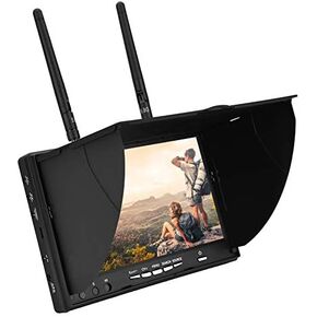 Bewinner DIY FPV Monitor,5.8Ghz 5 Bands 40Channels 7Inch LCD Screen Receiver Monitor for FPV Drone Quadcopter,Built-in Dual Receiver Can Receive 2 Different Channels at The Same Time