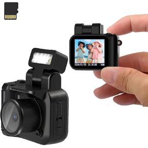 Mini Action Camera 1080P with 32GB Card Sports Camera Graduation Gifts Pocket Wearable Body Camera Campus Digital Camera Gifts for Girl