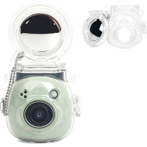 Adorable Clear Case Compatible with Fujifilm Instax PAL, Instax Pal Camera Clear Case with a Mini Selfie Mirror, Instax PAL Hard Cover - Clear