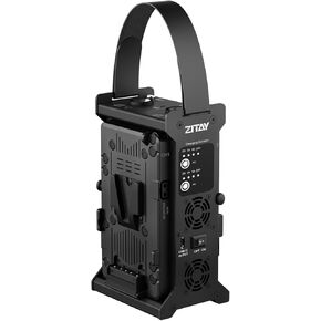 ZITAY Dual Channel V-Mount Battery Adapter Converter Power Supply for Video LED Light with Quick Release Set