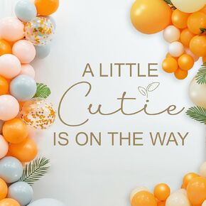 علامة ملصقة لحفلة استحمام الطفل A Little Cutie على الطريق - ديكورات حمام الطفل Litter Cutie، لافتة Little Cutie على الطريق، ديكور حفلة عيد ميلاد Cutie، ملصق حائط على شكل Cutie Baby Shower