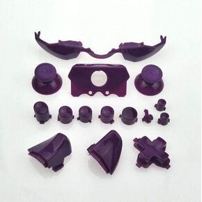 Full Set Dpad Bumpers Triggers Buttons RT LT RB LB Button ABXY Buttons with Thumbstick for Xbox One Elite Xbox One E Controller Replacement (Purple)