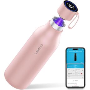 vsitoo Self-Cleaning Smart Water Bottle, Vacuum Stainless Steel Insulated Water Bottle with Handle Double-wall, Keep Drink Hot or Cold, Leak Proof, Standard Metal Canteen for Gym and Outdoor, 33 oz