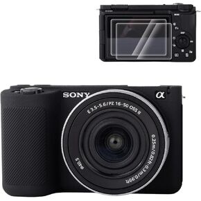 حافظة حماية من السيليكون من Rieibi لحافظة كاميرا Sony ZV-E10 II مع واقي شاشة من قطعتين، حافظة كاميرا خفيفة الوزن مع إحساس معزز بالقبضة لجراب Sony ZV-E10 II in Kuwait