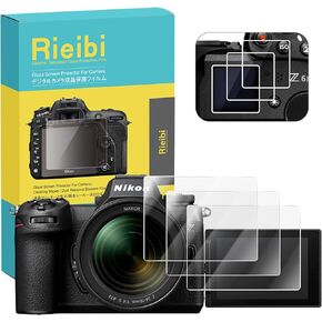 Rieibi [3+3 Packs Screen Protector for Nikon Z6III Digital Camera, 0.25mm 9H Hardness Tempered Glass Film for Nikon Z6III with Top Screen Protector