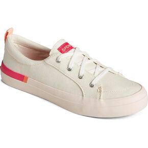 Sperry Ladies Footwear Women's Crest Vibe Seasonal Sneaker, Pink Stripe, 8