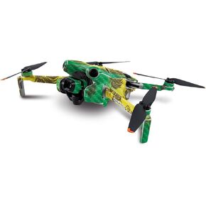 MightySkins Carbon Fiber Skin Compatible with DJI Mini 4 Pro - Rasta Lion | Protective, Durable Textured Carbon Fiber Finish | Easy to Apply