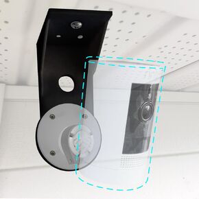 SplashNColor Compatible with Ring Stick Up Camera Outdoor Mount Bracket – Wireless Security Holder for Outside Wall – Accessories Kit for Outdoor House, Mounts Under Roof, Includes Install Hardware