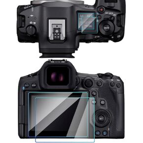 R5II Top+Screen Protector Compatible for Canon EOS R5 Mark II Mirrorless Camera(2+2 Pack), Anti-Scratch Tempered Glass