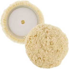 Wool Buffing Pads,Pure Wool 7inch Wool Hook & Loop Grip Buffing Pad for Compound Cutting & Polishing for Automotive