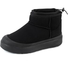 Samilor Platform Mini Boot for Women Short Ankle Boot Suede Upper Winter Boots Warm Fur Fleece Lined Snow Platform Boot for Outdoor