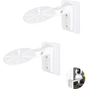 2 Pack Security Camera Bracket Wall Ceiling Sticker or Screw Mount Dome Camera Stand Support Base Holder for Monitor Surveillance IP Cameras Webcam Home Indoor Outdoor CCTV Cam