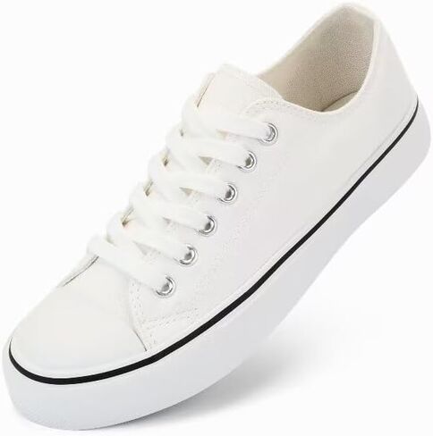 JUDIS Women’s Lace Up Canvas Shoes Low Top Fashion Sneakers Casual Tennis Walking Shoes in Saudi Arabia