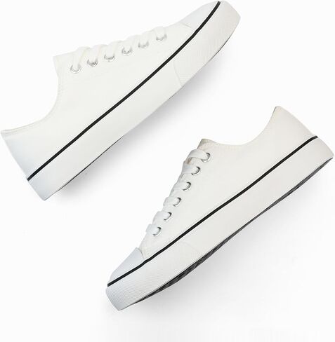 JUDIS Women’s Lace Up Canvas Shoes Low Top Fashion Sneakers Casual Tennis Walking Shoes in Saudi Arabia