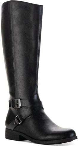 Style & Co. حذاء نسائي Marilee Moto Dressy متوسط ​​الساق أسود 7 متوسط ​​(B,M) in Kuwait