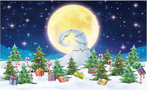 Allenjoy Halloween قبل عيد الميلاد خلفية الشتاء شجرة عيد الميلاد مصاصة هدية الثلوج خلفية التصوير الفوتوغرافي لعيد ميلاد الطفل دش حفل زفاف لوازم الديكور كشك الصور in Kuwait