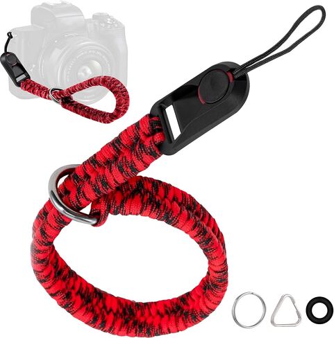 ZXZone Quick Release Camera Wrist Strap for DSLR Mirrorless Camera，Upgraded Camera Hand Strap with Safer Connector (Black) in Saudi Arabia