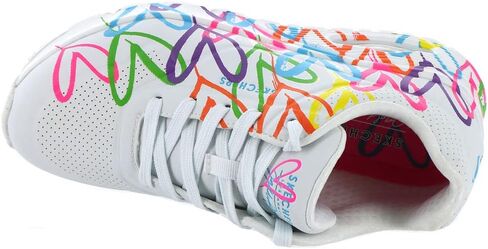 SKECHERS Women's James GOLDCROWN: UNO-Highlight Love Sneaker, White/Multi, 8 in Saudi Arabia