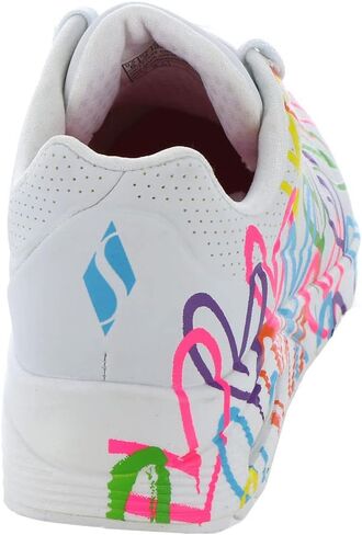 SKECHERS Women's James GOLDCROWN: UNO-Highlight Love Sneaker, White/Multi, 8 in Saudi Arabia