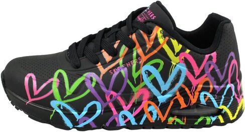 SKECHERS Women's James GOLDCROWN: UNO-Highlight Love Sneaker, White/Multi, 8 in Saudi Arabia