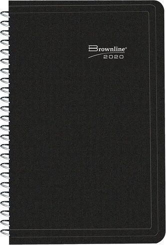Blueline® 2025 Essential Daily Planner, Appointment Book, 12 Months, January to December, Spiral Binding, 8" x 5", Black, Bilingual (C2504.81BT-25) in Kuwait