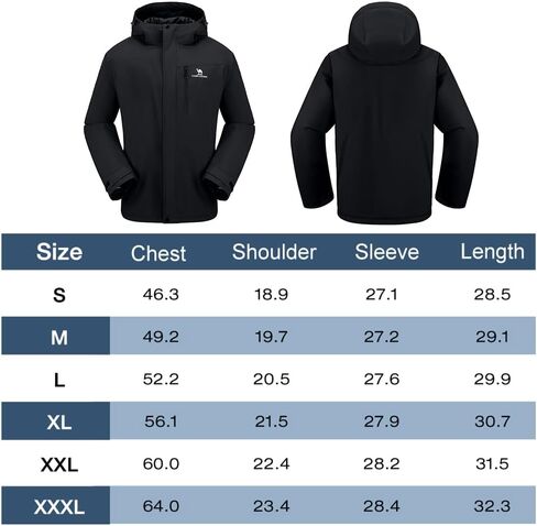 CAMEL CROWN Mens Winter Coat Waterproof Ski Jacket Hooded Windbreaker with Heat thermal Layer for Snow Rain Hiking Outdoor in Saudi Arabia